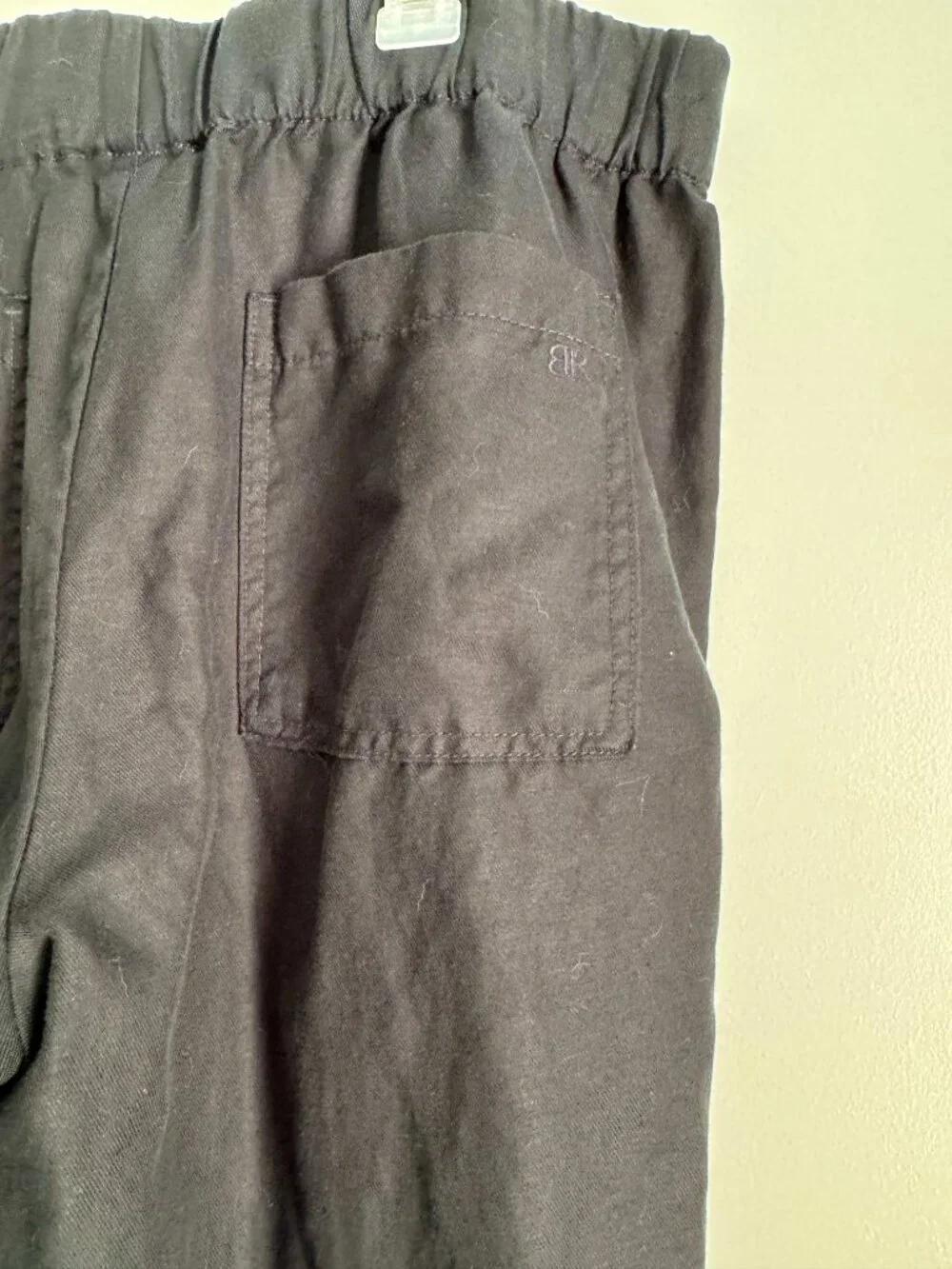 Banana Republic Linen Blend Black Crop Pants Women's Large